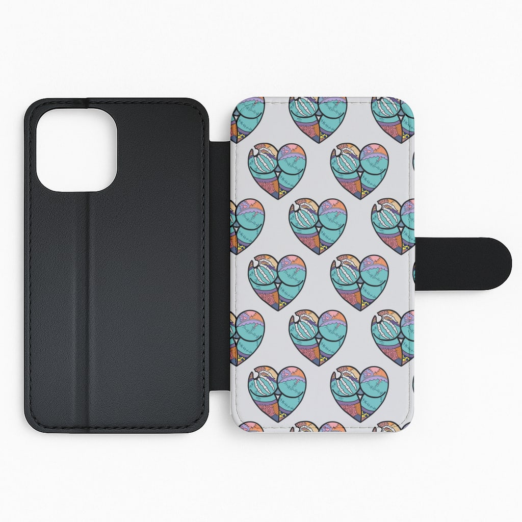 Sally And Jack Heart Pattern - TNBC Flip Phone Case