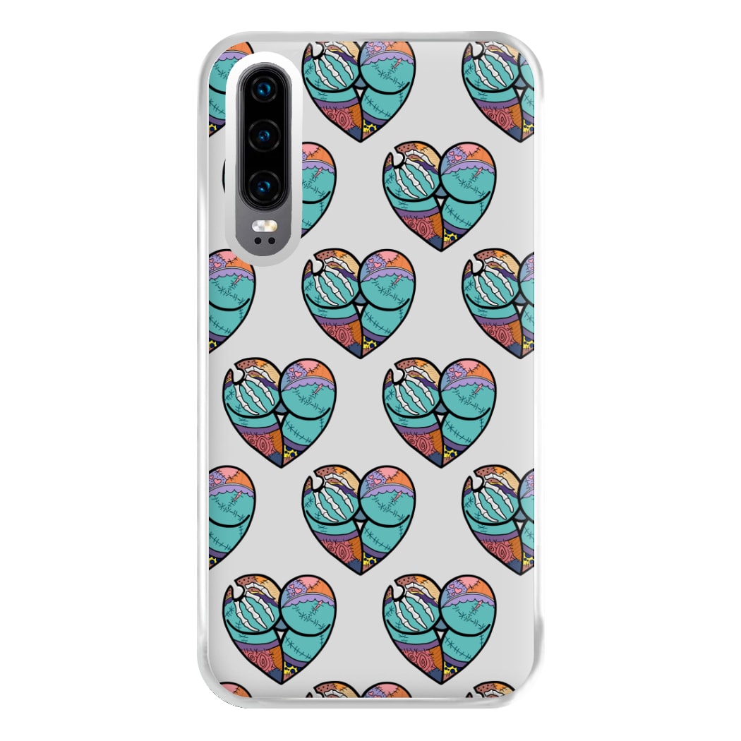 Sally And Jack Heart Pattern - TNBC Phone Case for Huawei P30