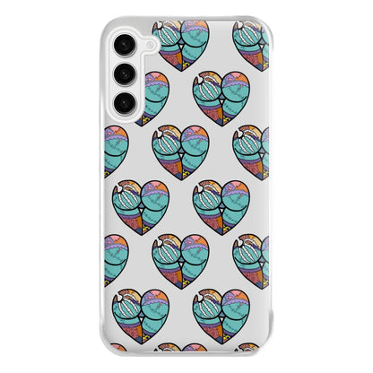 Sally And Jack Heart Pattern - TNBC Phone Case for Galaxy S23FE