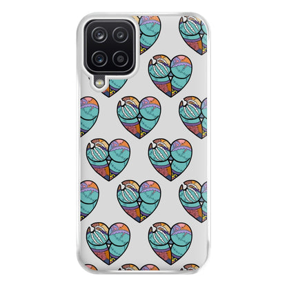 Sally And Jack Heart Pattern - TNBC Phone Case for Galaxy A12