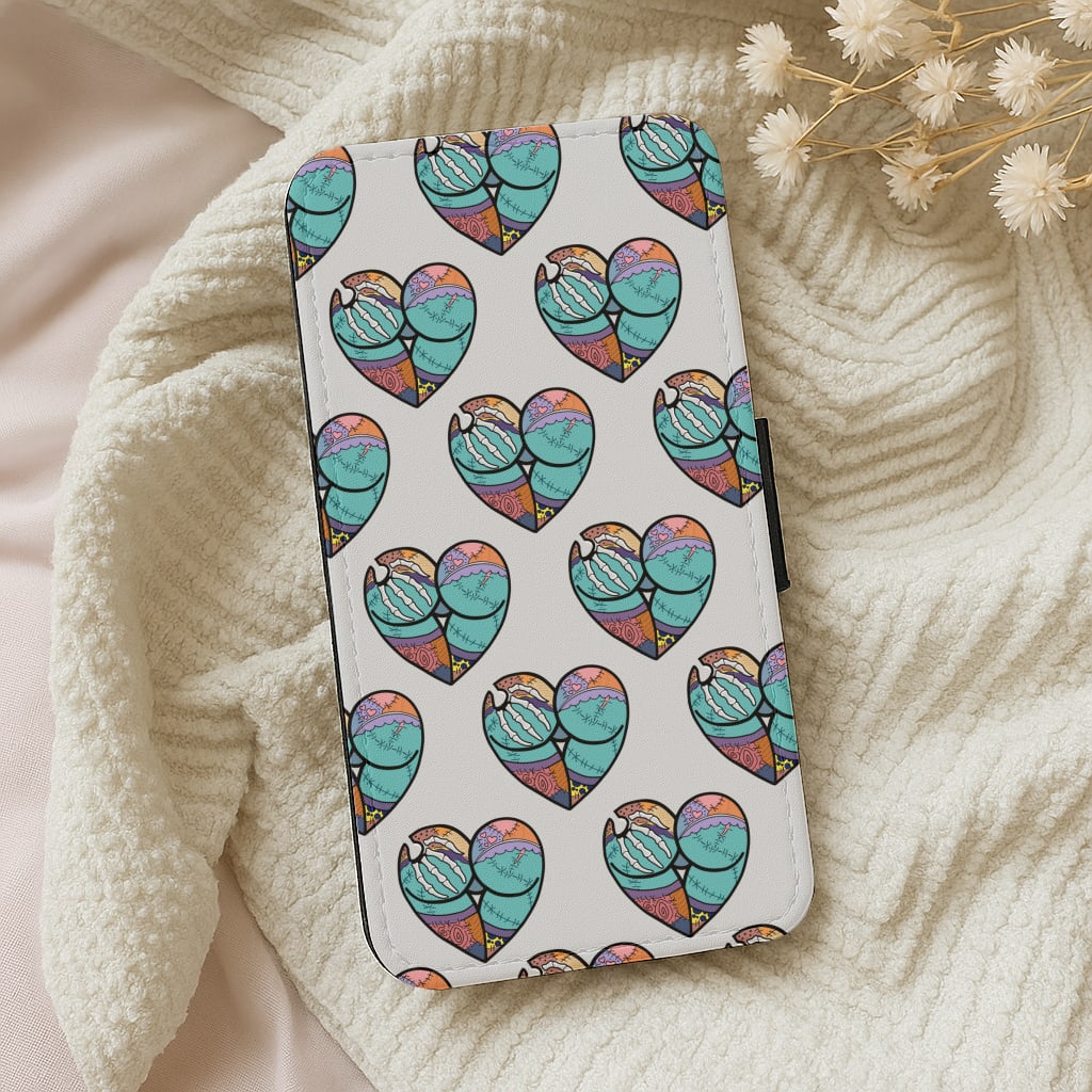 Sally And Jack Heart Pattern - TNBC Wallet Phone Case