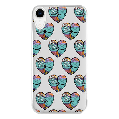 Sally And Jack Heart Pattern - TNBC Phone Case for iPhone XR