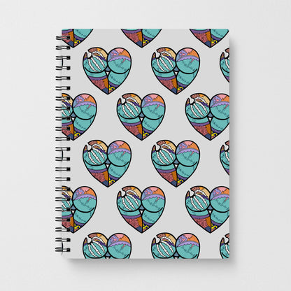 Sally And Jack Heart Pattern - Nightmare Before Christmas Notebook
