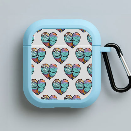 Sally And Jack Heart Pattern - TNBC Blue AirPods Case