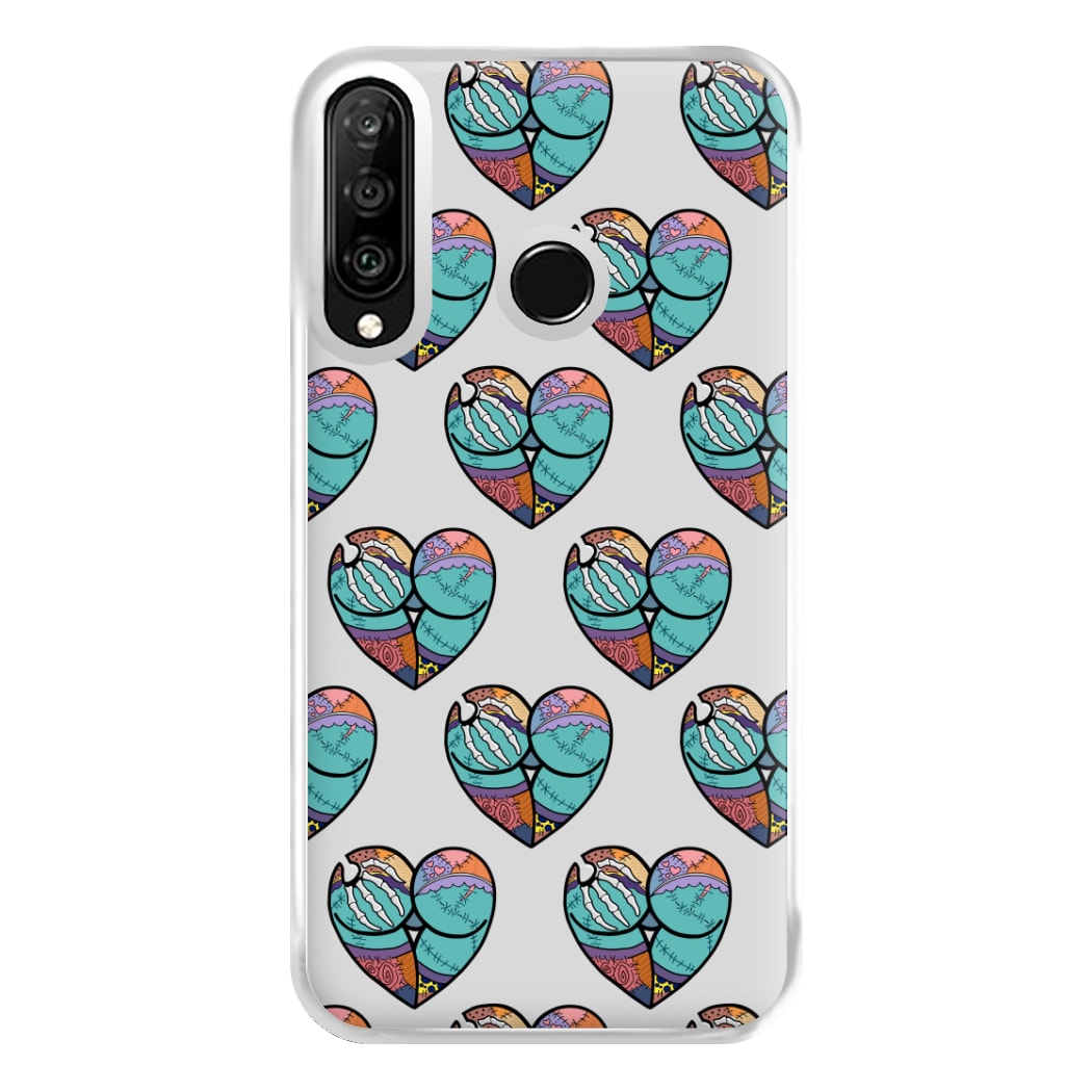 Sally And Jack Heart Pattern - TNBC Phone Case for Huawei P30 Lite