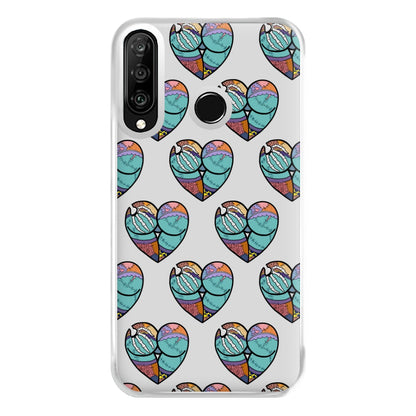 Sally And Jack Heart Pattern - TNBC Phone Case for Huawei P30 Lite