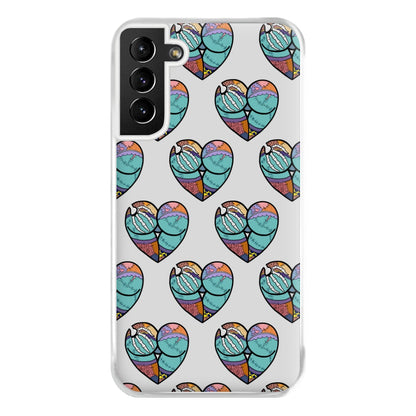 Sally And Jack Heart Pattern - TNBC Phone Case for Galaxy S21 Plus