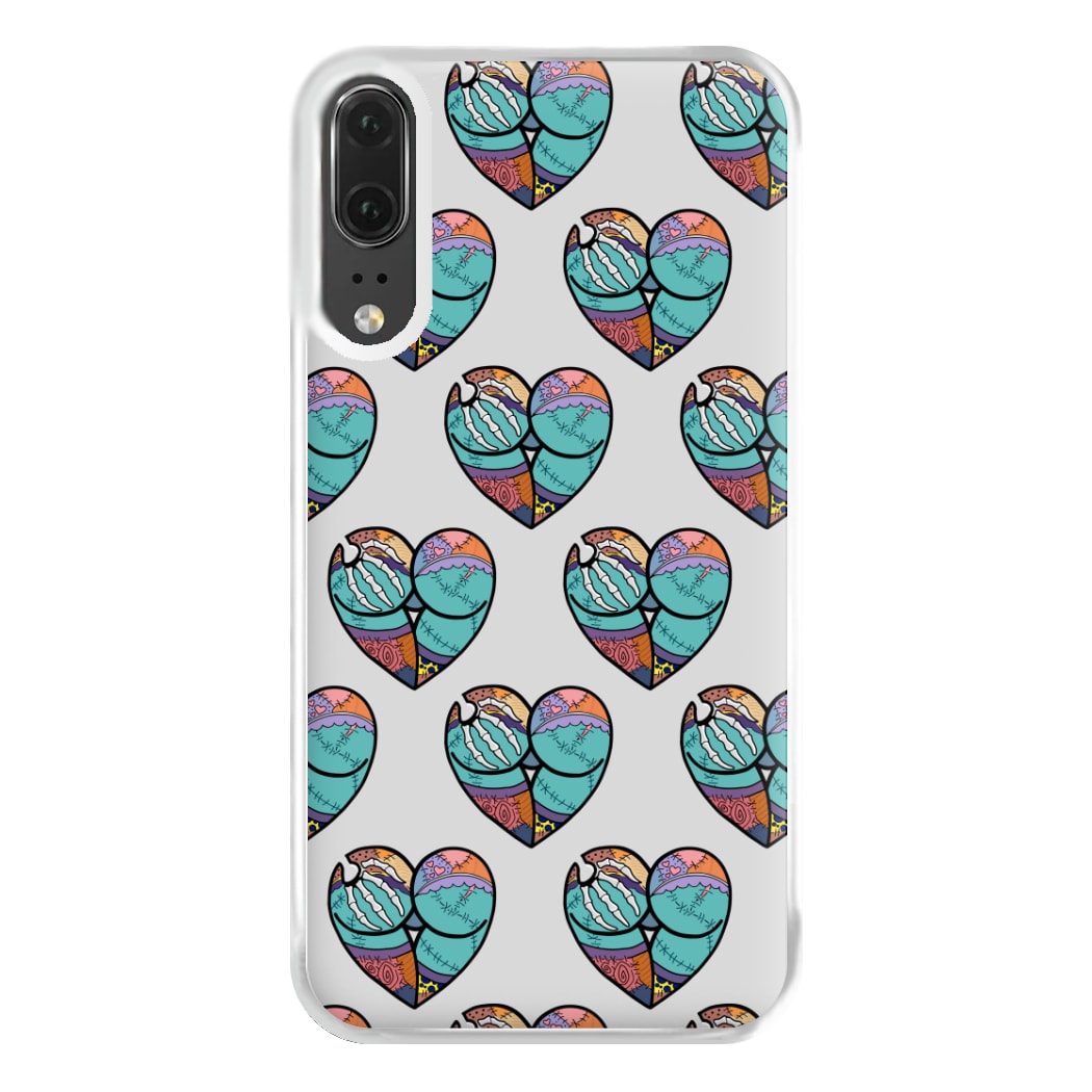 Sally And Jack Heart Pattern - TNBC Phone Case for Huawei P20