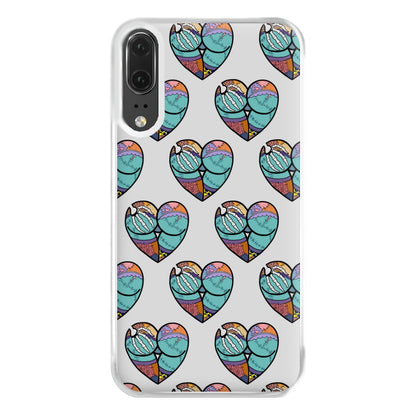 Sally And Jack Heart Pattern - TNBC Phone Case for Huawei P20