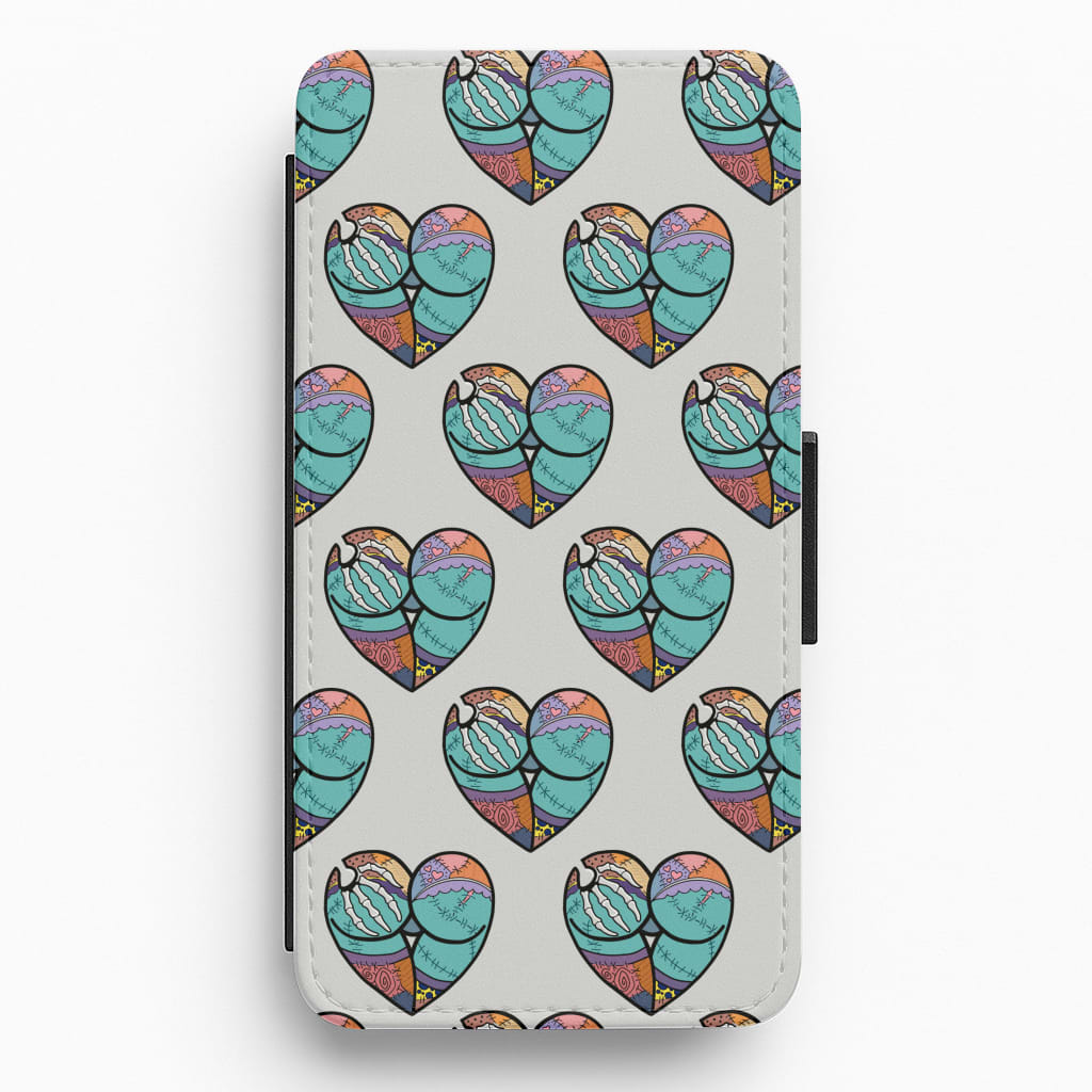 Sally And Jack Heart Pattern - TNBC Flip / Wallet Phone Case