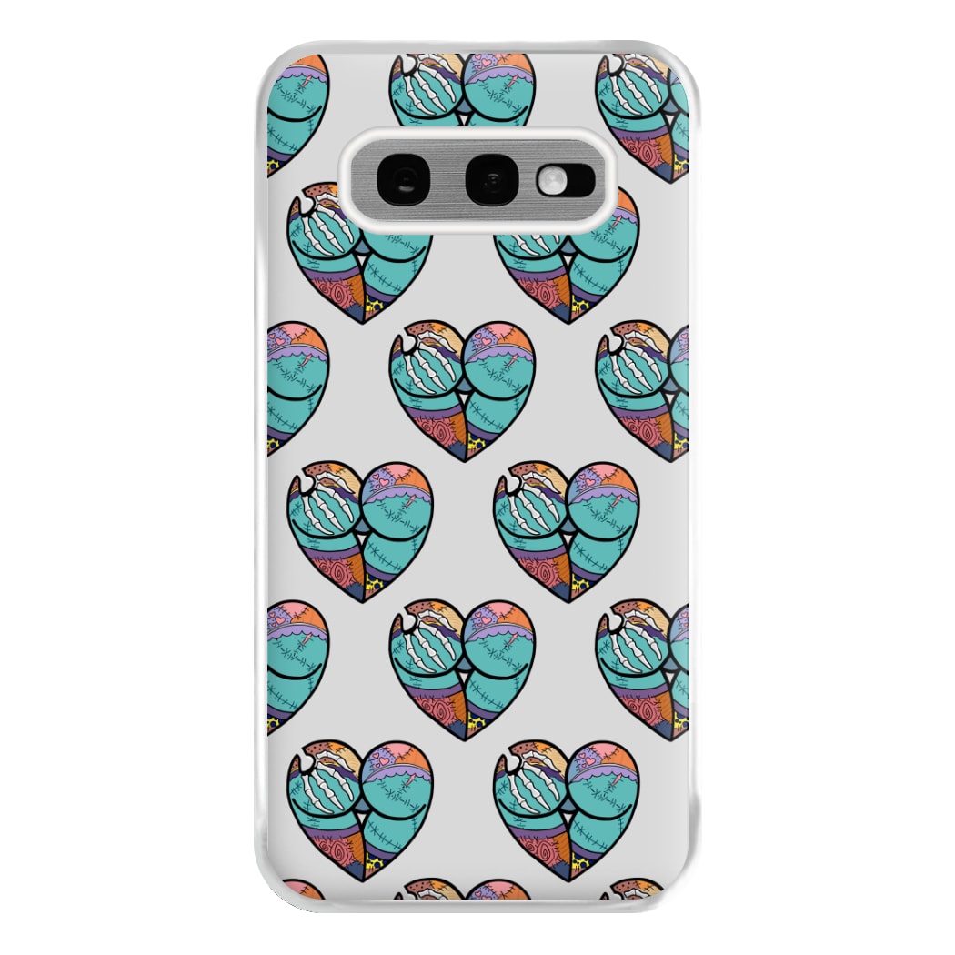 Sally And Jack Heart Pattern - TNBC Phone Case for Galaxy S10e