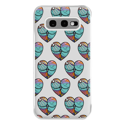 Sally And Jack Heart Pattern - TNBC Phone Case for Galaxy S10e