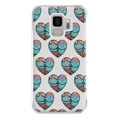 Sally And Jack Heart Pattern - TNBC Phone Case for Galaxy S9 Plus