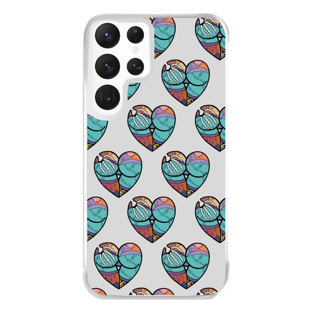 Sally And Jack Heart Pattern - TNBC Phone Case for Galaxy S22 Ultra