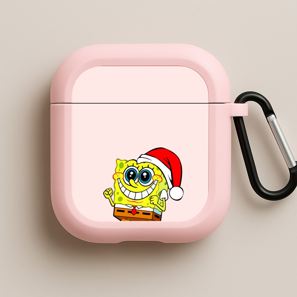 Sponge - Christmas Pink AirPods Case
