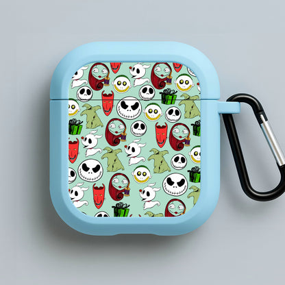 TNBC Characters Pattern Blue AirPods Case