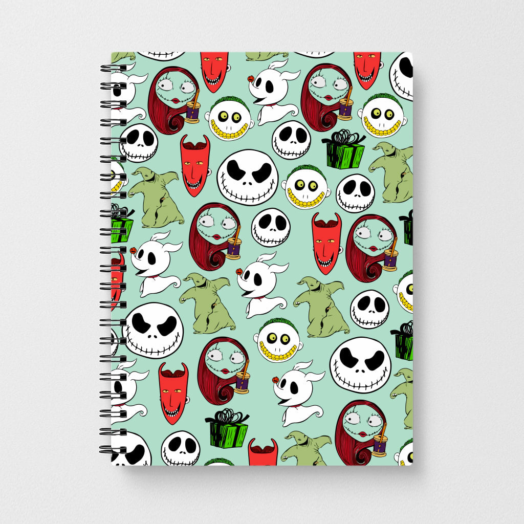 Nightmare Before Christmas Characters Pattern Notebook