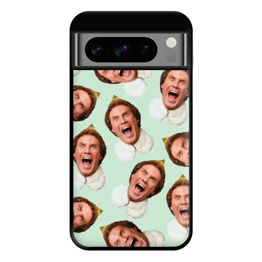 Green Elf Face - Christmas Phone Case for Google Pixel 8 Pro