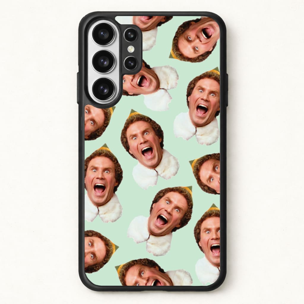 Green Elf Face - Christmas Phone Case for Galaxy S26 Ultra