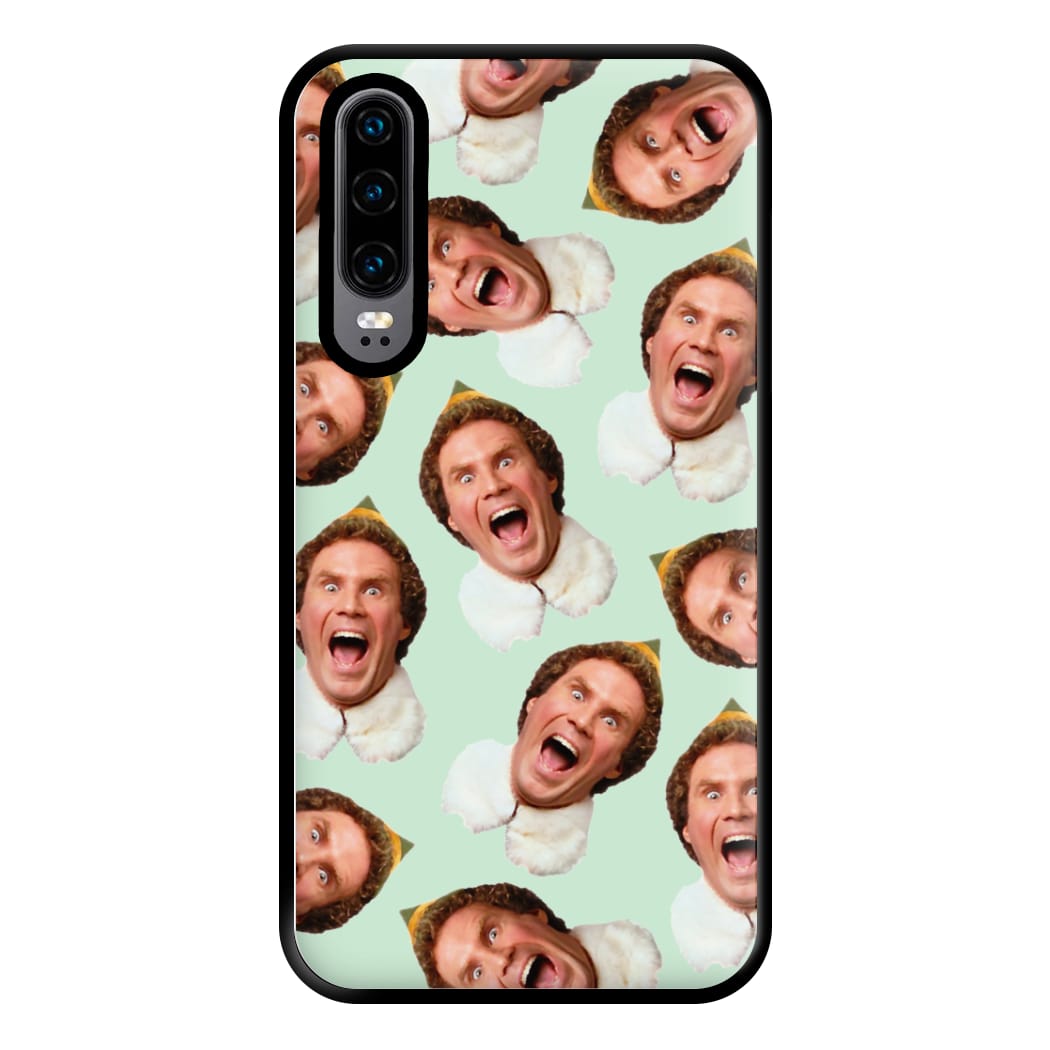 Green Elf Face - Christmas Phone Case for Huawei P30