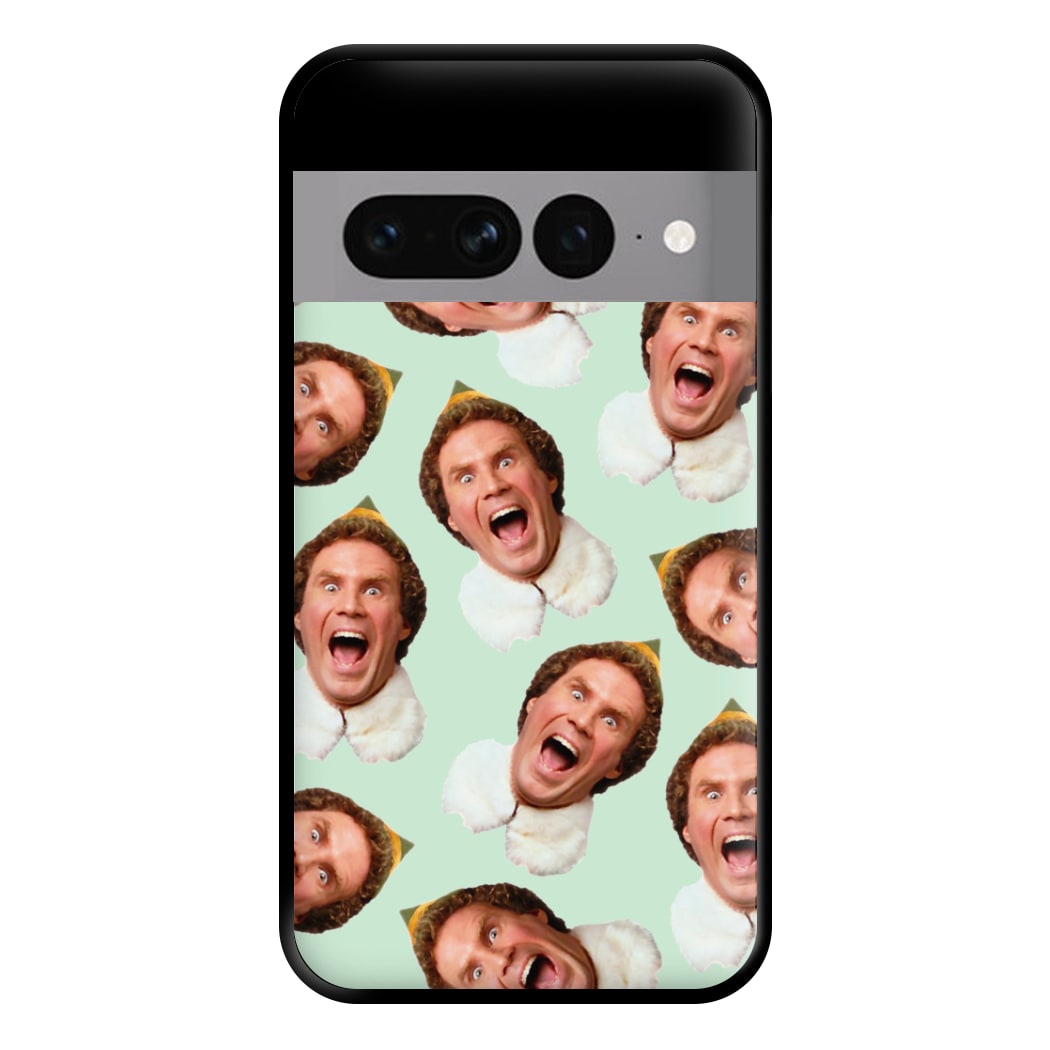 Green Elf Face - Christmas Phone Case for Google Pixel 7 Pro