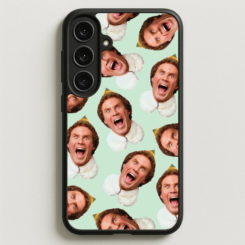 Green Elf Face - Christmas Phone Case for Galaxy S25FE
