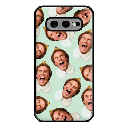 Green Elf Face - Christmas Phone Case for Galaxy S10e