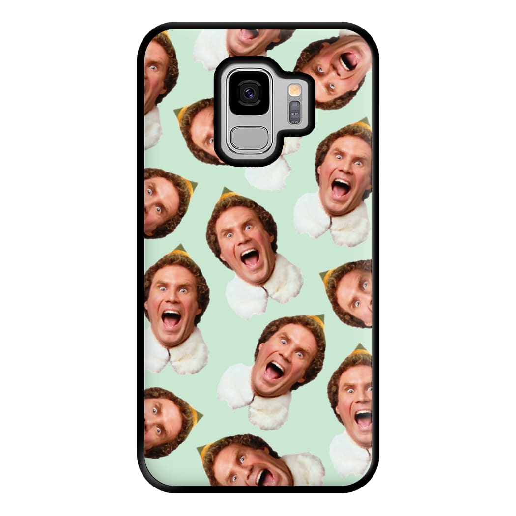 Green Elf Face - Christmas Phone Case for Galaxy S9 Plus