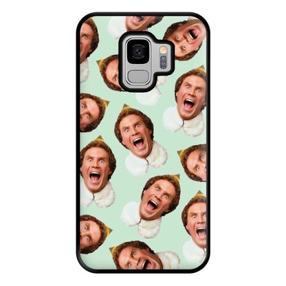 Green Elf Face - Christmas Phone Case for Galaxy S9 Plus