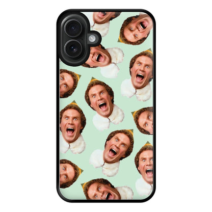 Green Elf Face - Christmas Phone Case for iPhone 16 Plus