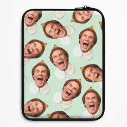 Green Elf Face - Christmas Universal Laptop Sleeve