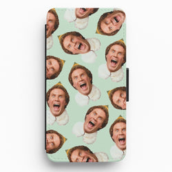 Green Elf Face - Christmas Flip / Wallet Phone Case