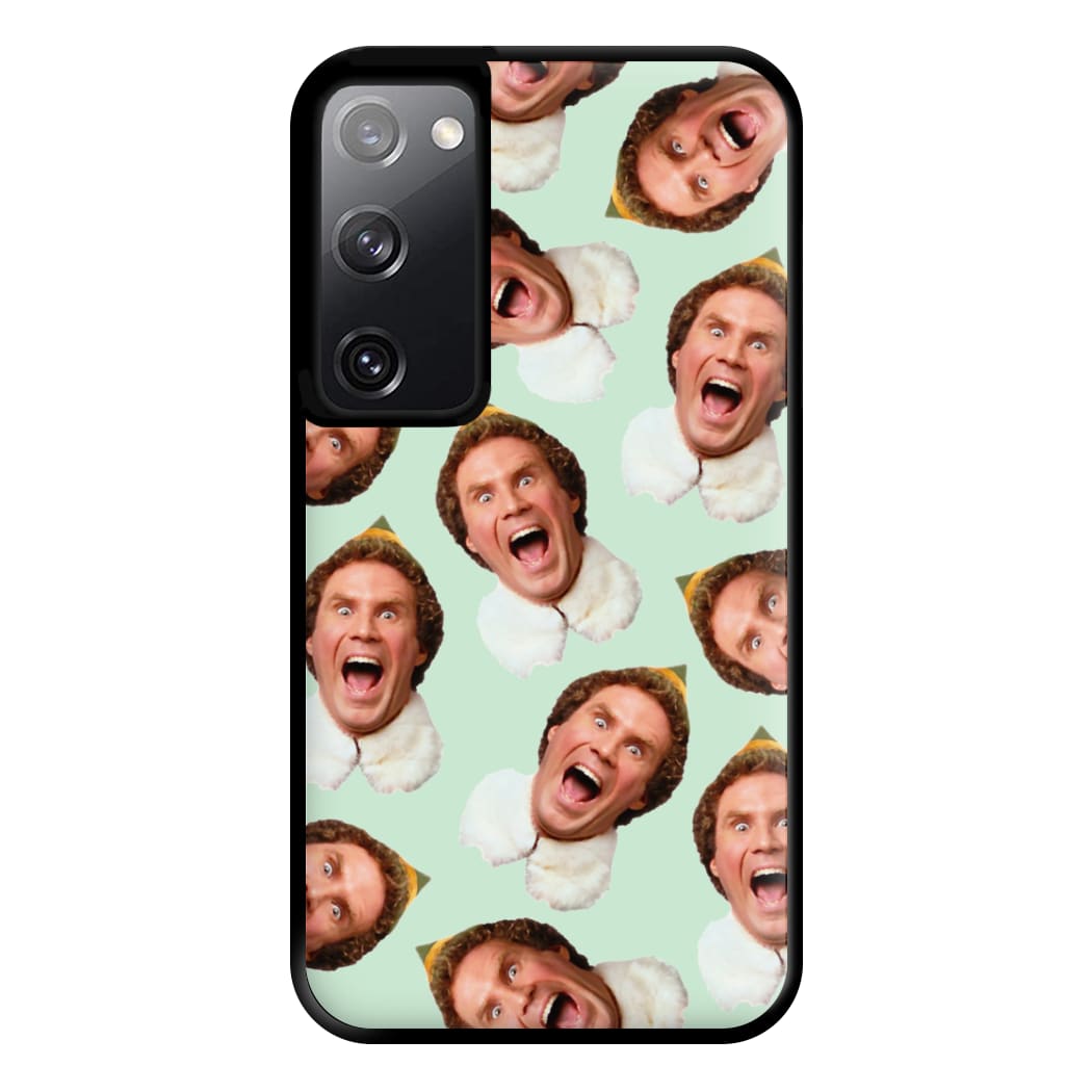 Green Elf Face - Christmas Phone Case for Galaxy S20