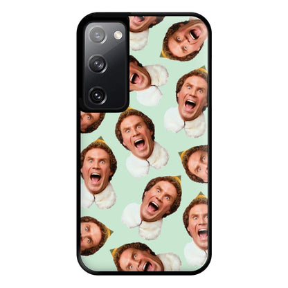 Green Elf Face - Christmas Phone Case for Galaxy S20