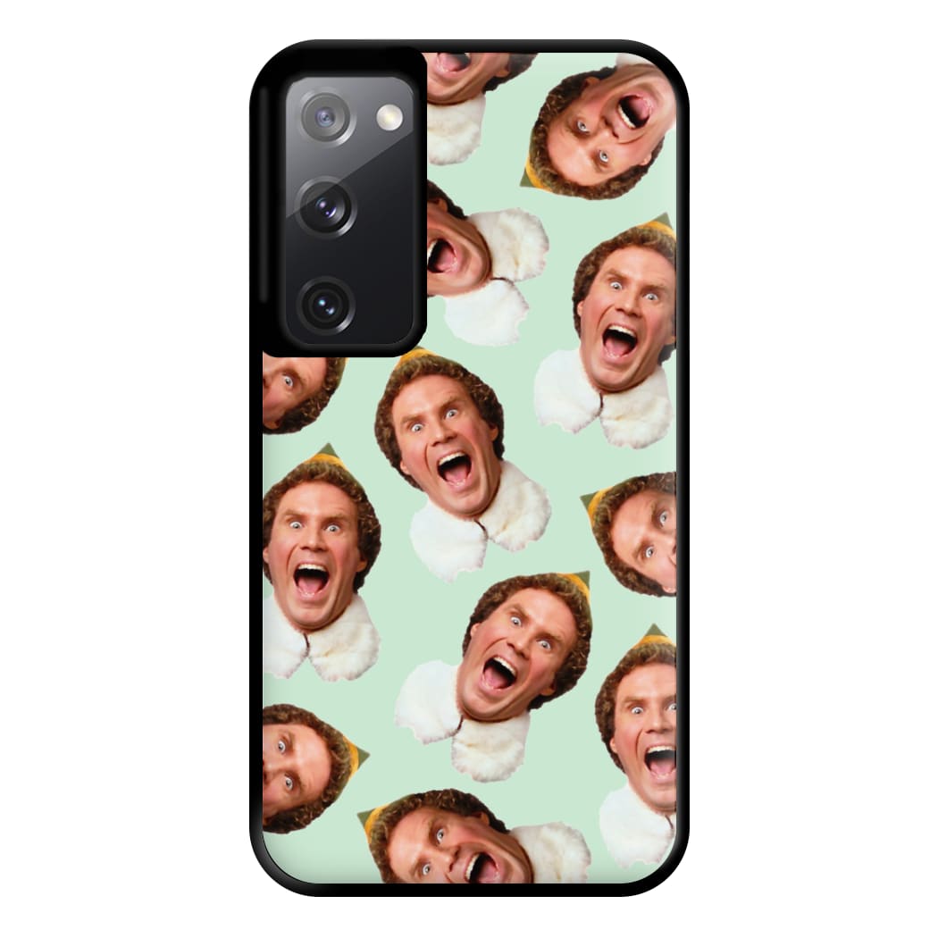 Green Elf Face - Christmas Phone Case for Galaxy S20FE