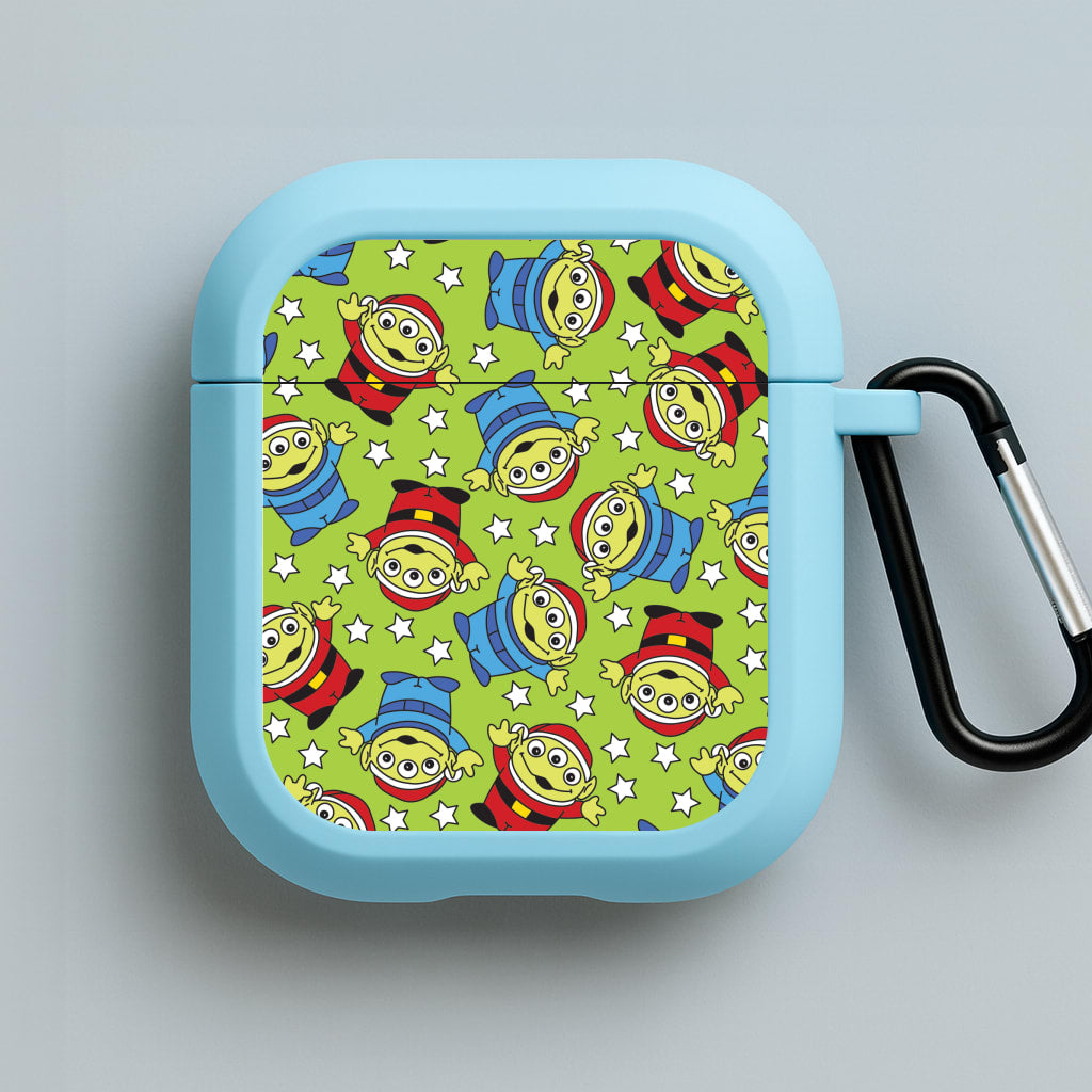 Alien Patterns Blue AirPods Case