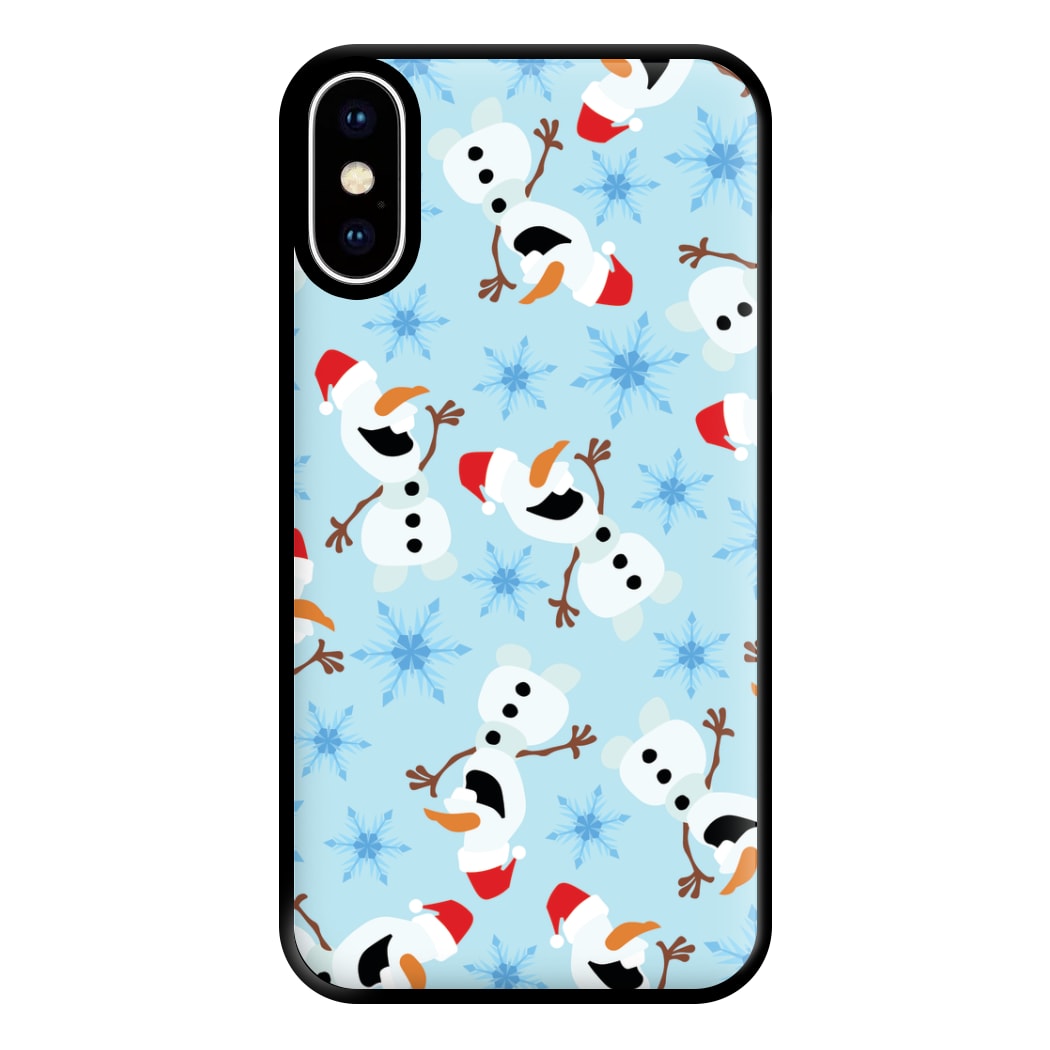 Snowman Pattern Phone Case for iPhone XS Max