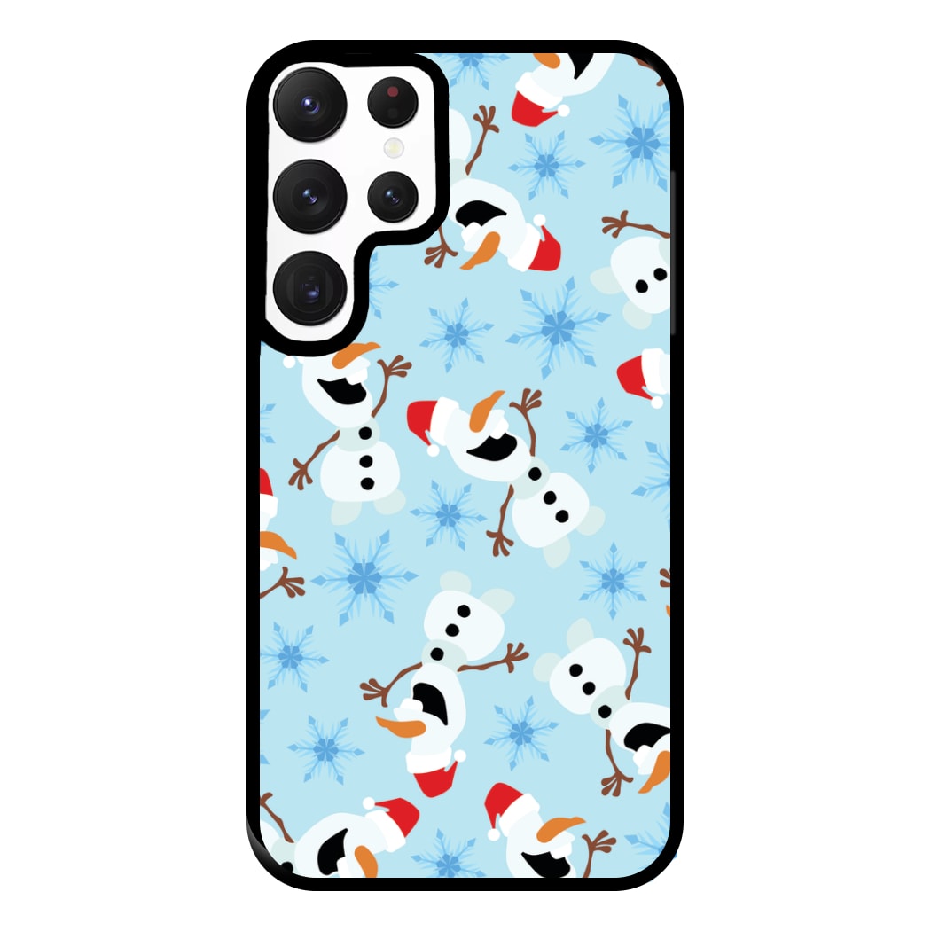 Snowman Pattern Phone Case for Galaxy S22 Ultra