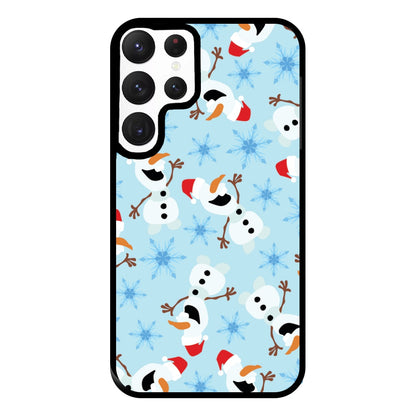 Snowman Pattern Phone Case for Galaxy S22 Ultra