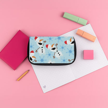 Snowman Pattern Pencil Case