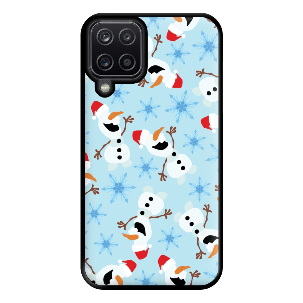 Snowman Pattern Phone Case for Galaxy A12