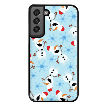 Snowman Pattern Phone Case for Galaxy S21FE