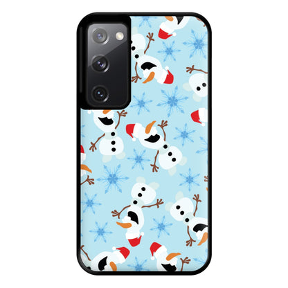 Snowman Pattern Phone Case for Galaxy S20FE