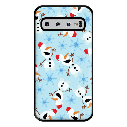 Snowman Pattern Phone Case for Galaxy S10 Plus