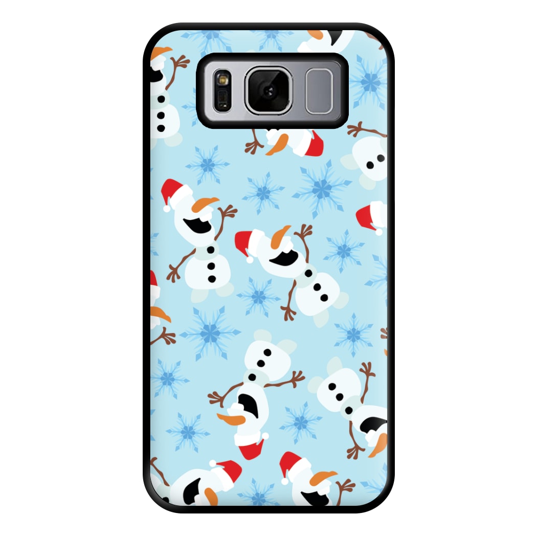 Snowman Pattern Phone Case for Galaxy S8 Plus