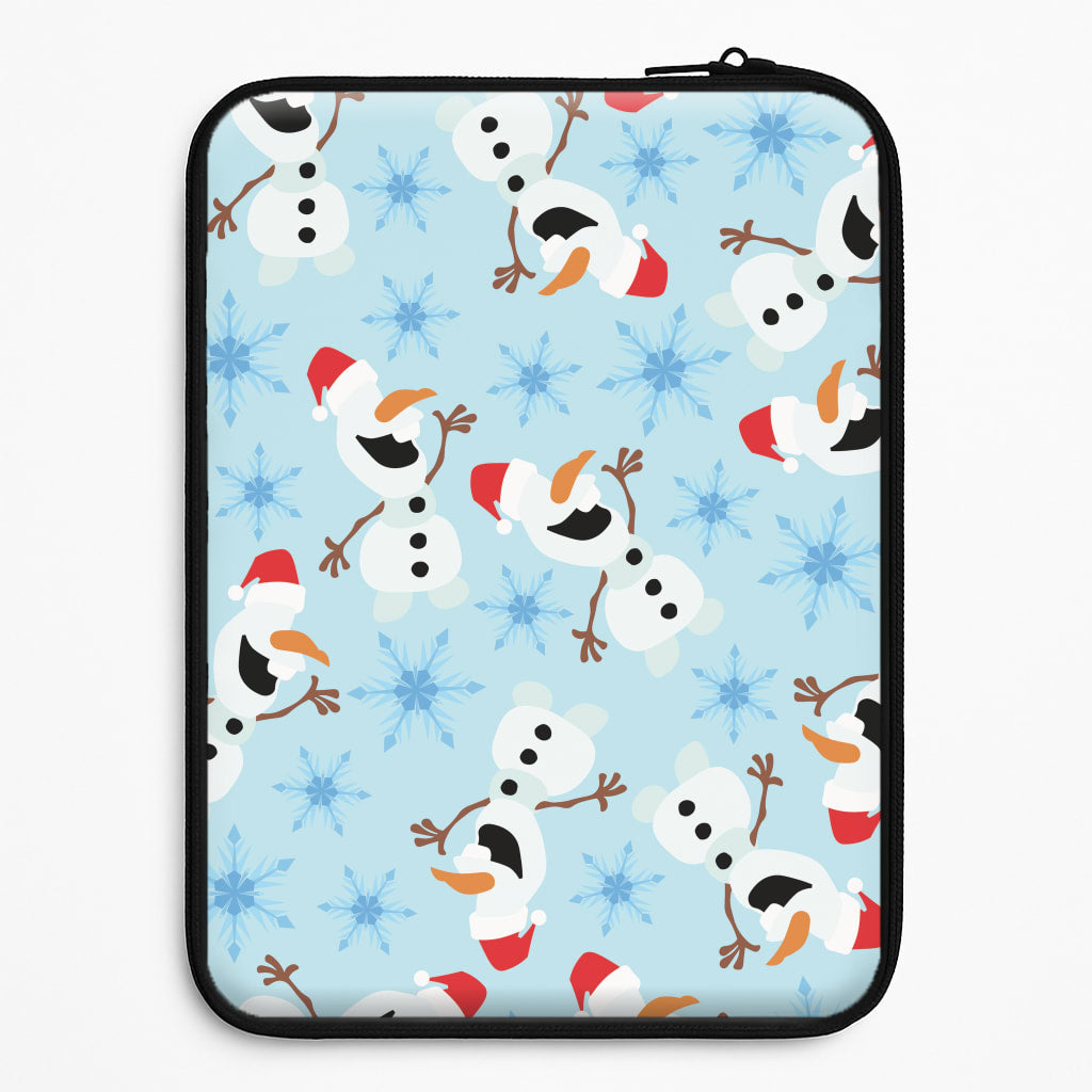 Snowman Pattern Laptop Sleeve