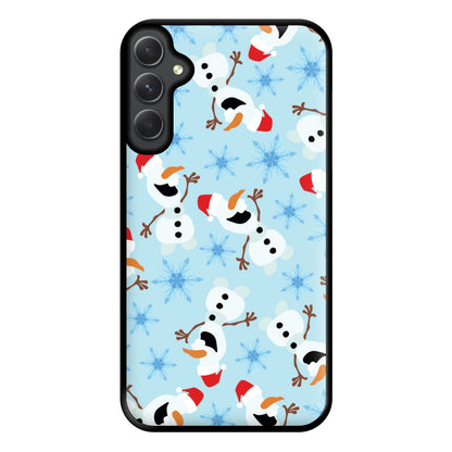 Snowman Pattern Phone Case for Galaxy A34