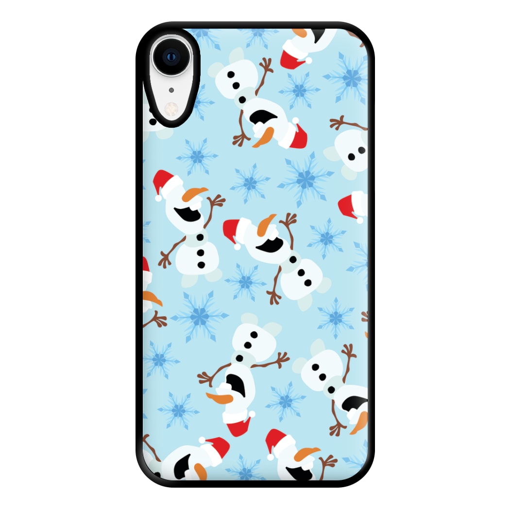 Snowman Pattern Phone Case for iPhone XR