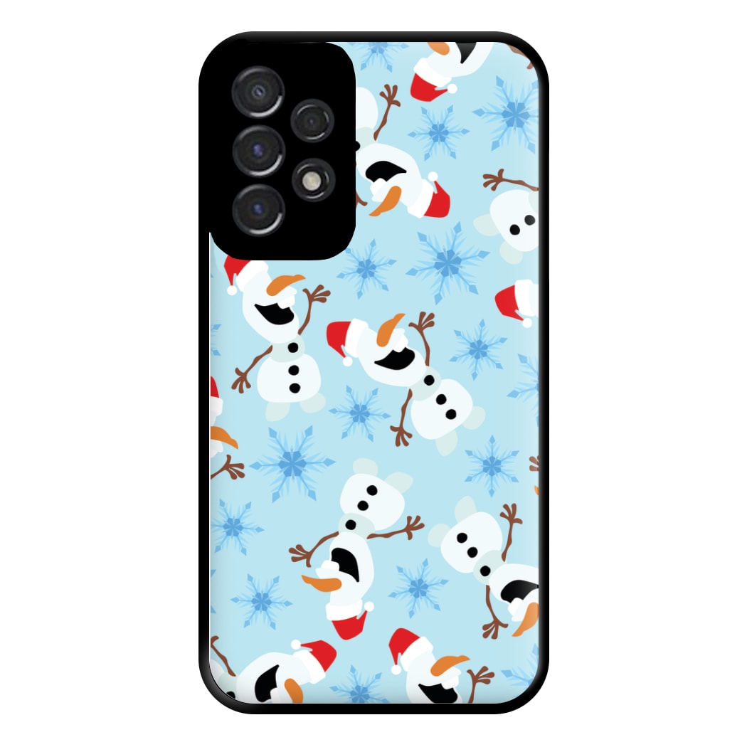 Snowman Pattern Phone Case for Galaxy A53