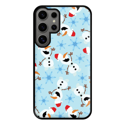 Snowman Pattern Phone Case for Galaxy S24 Ultra